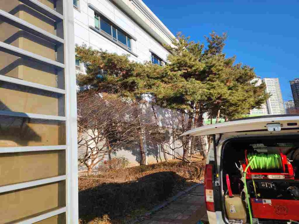 도봉구 건물 외부 고압세척 작업
